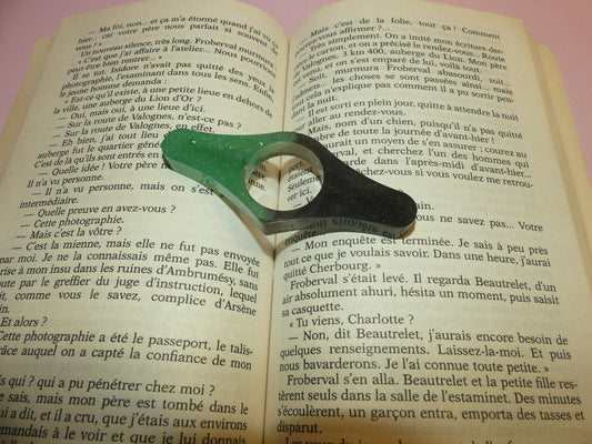 Bague de lecture V2 noire/verte