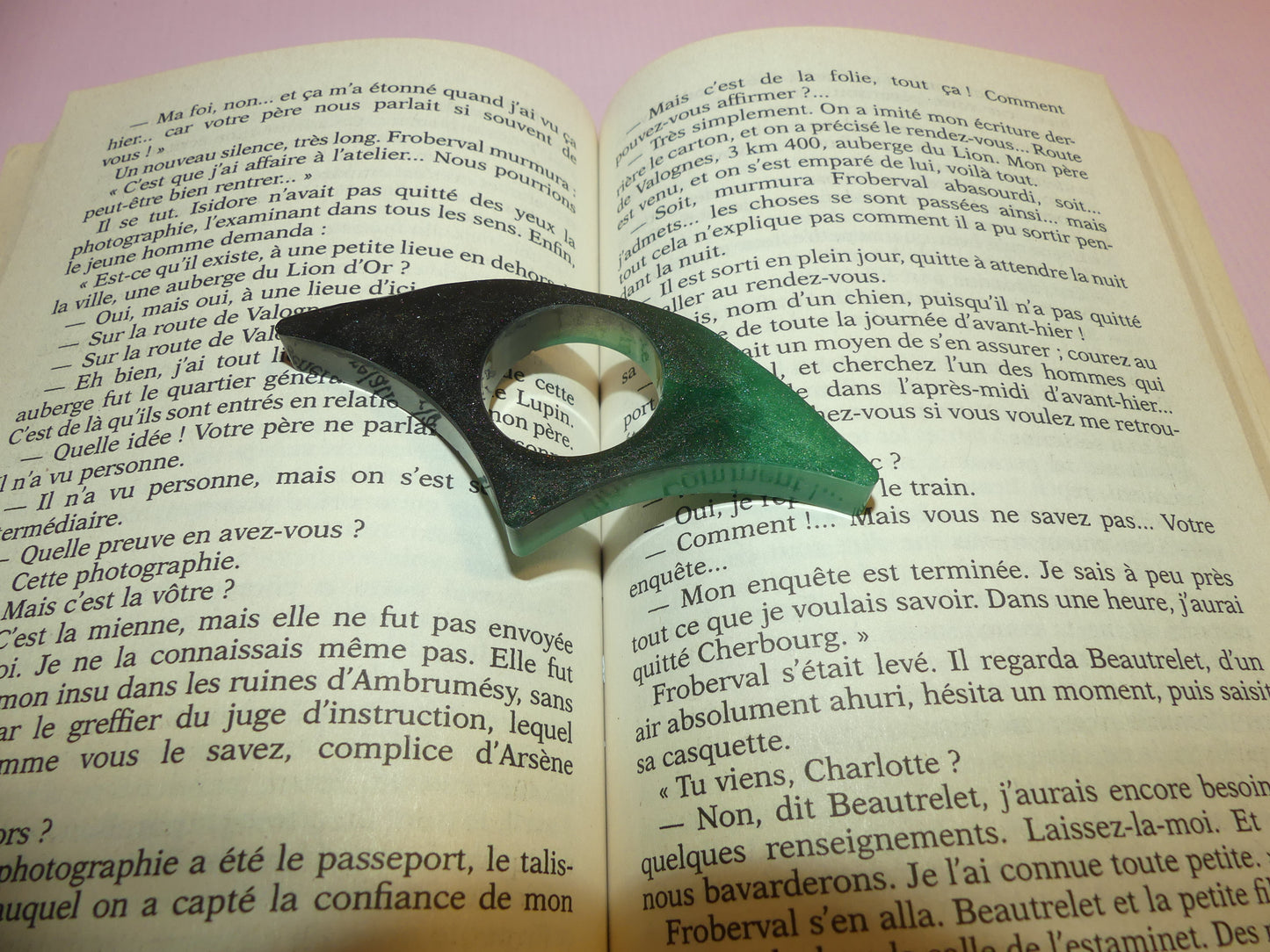 Bague de lecture V3 verte/noire