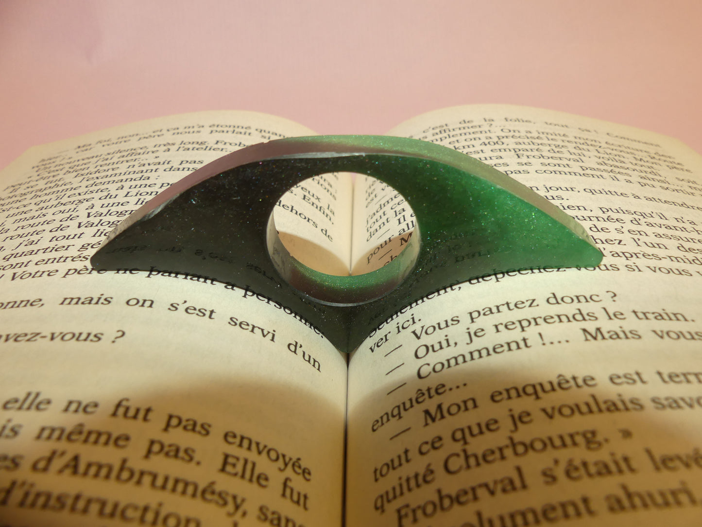 Bague de lecture V3 verte/noire