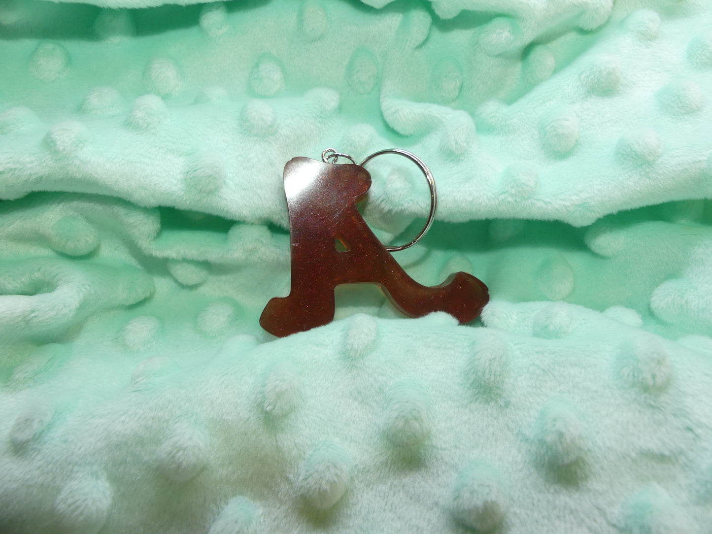 Porte-clefs Alphabet A marron