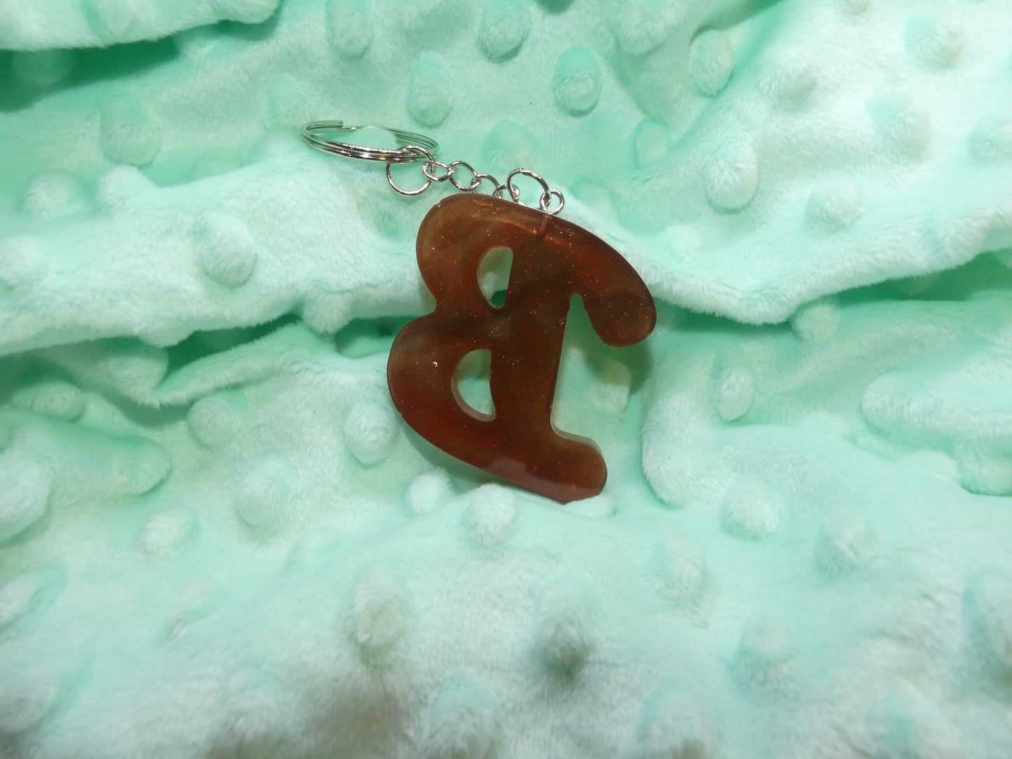 Porte-clefs Alphabet B marron