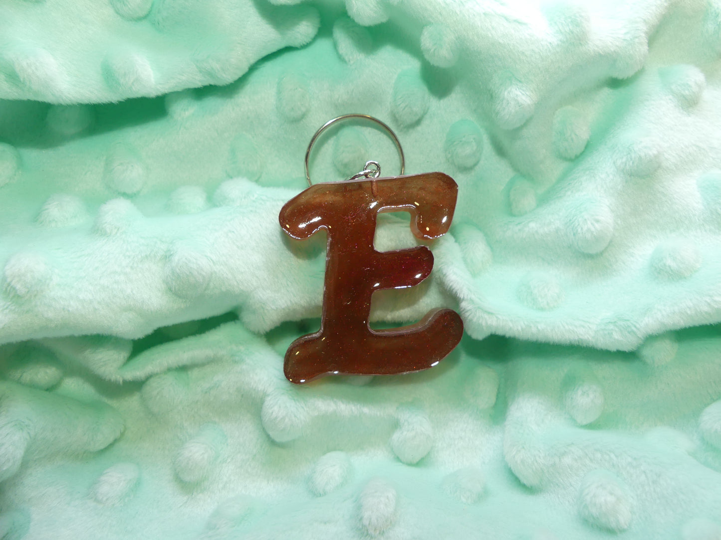 Porte-clefs Alphabet E marron