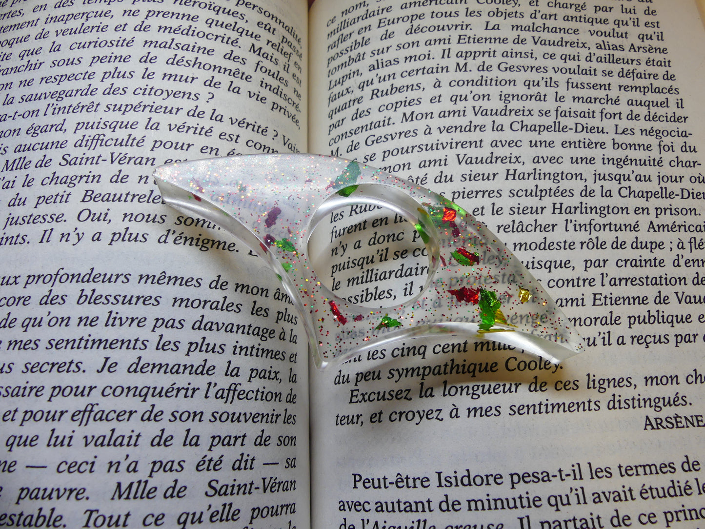 Bague de lecture  V3 transparent/multicolore