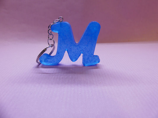 Porte-clefs Alphabet M bleu