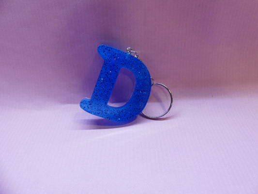 Porte-clefs Alphabet D bleu