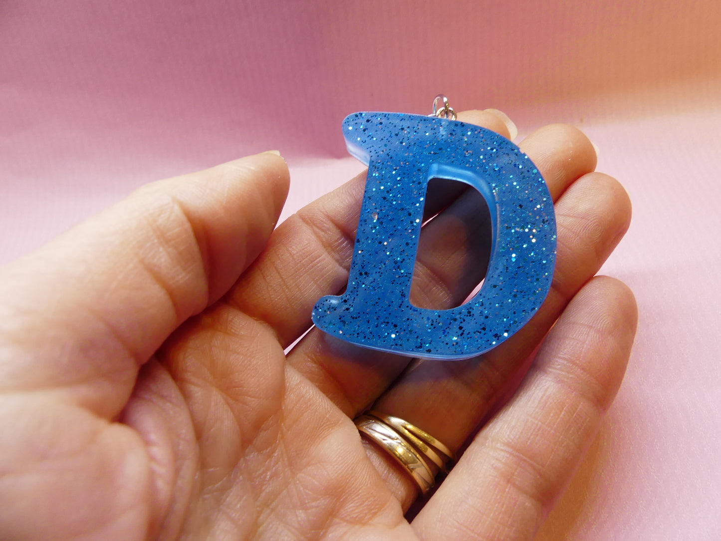 Porte-clefs Alphabet D bleu