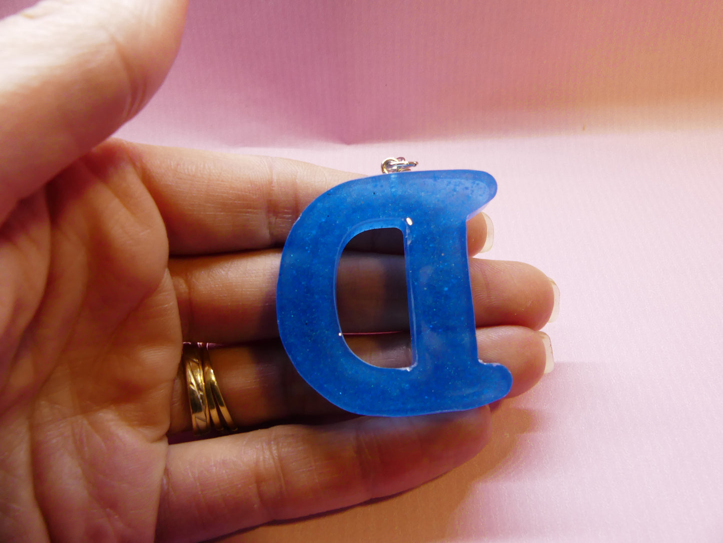 Porte-clefs Alphabet D bleu