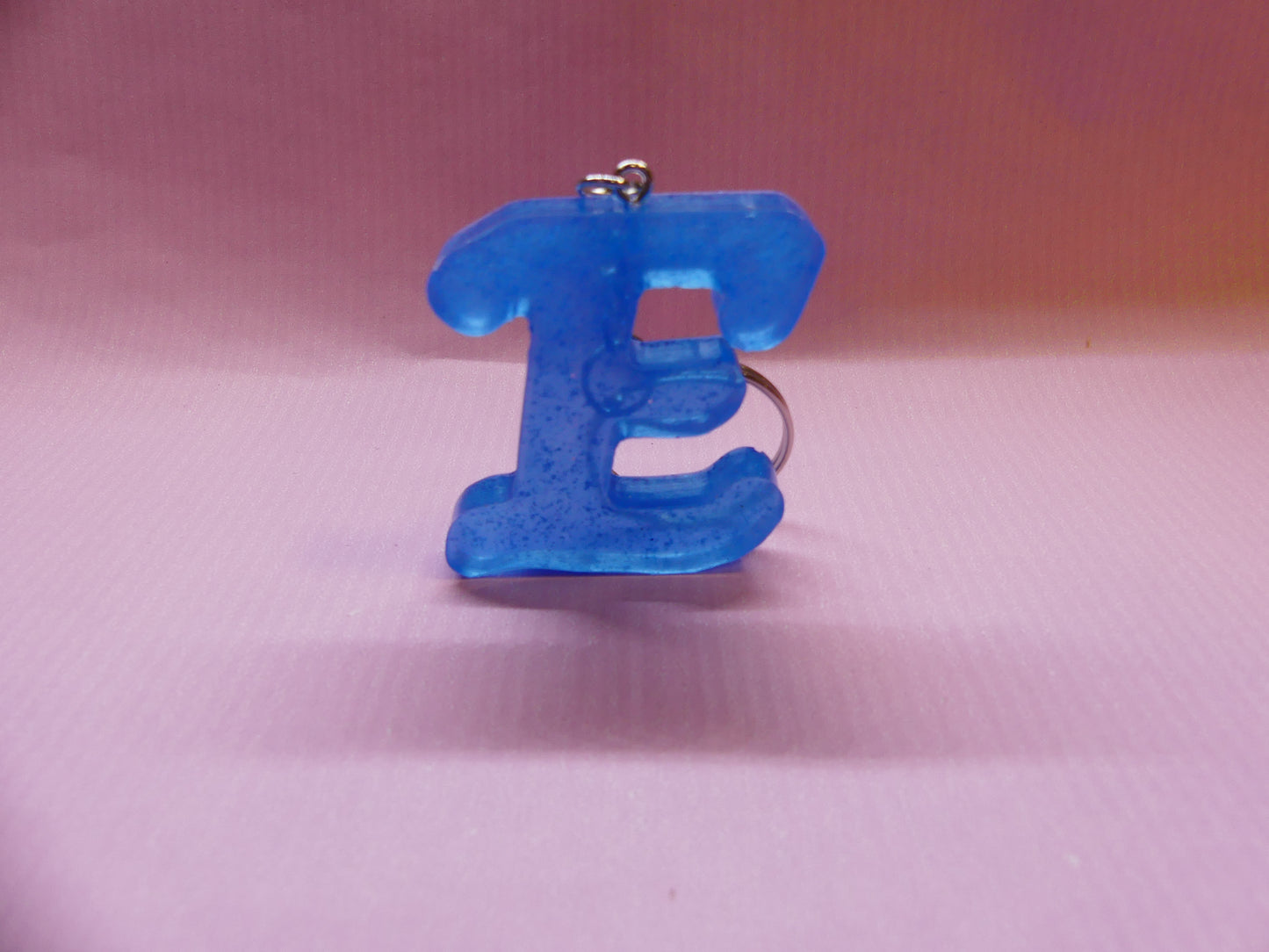 Porte-clefs Alphabet E bleu